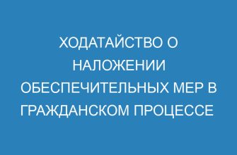 Ходатайство о наложении обеспечительных мер в гражданском процессе 
