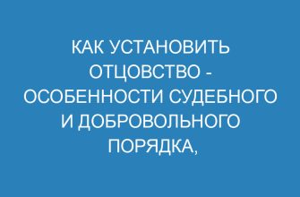 Как установить отцовство особенности судебного и добровольного порядка, необходимые документы