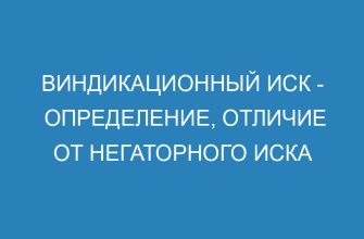 Виндикационный иск определение, отличие от негаторного иска